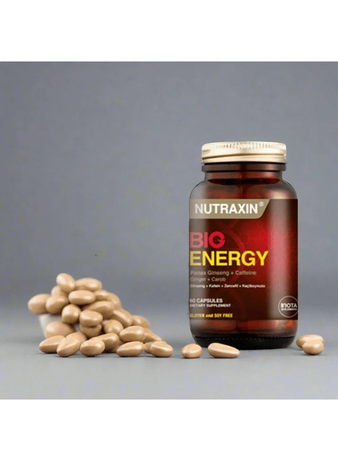 NUTRAXIN Big Energy for Endurance Boost and Mental Performance 60 Capsule - Image 5